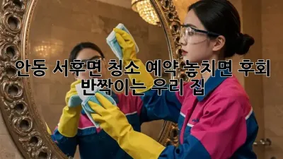 안동 서후면 청소 예약🧹 놓치면 후회! ✨반짝이는 우리 집✨