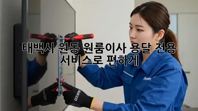 태백시 원동 원룸이사? 용달 전용 서비스로 편하게!